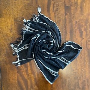 Black Striped and Sequin Scarf - BUNDLE 4 FOR $15!